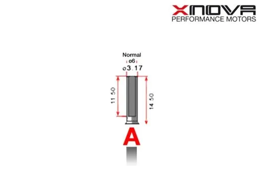Xnova Ersatzteil Shaft/Welle für Brushless Motor 2216 Type A 3,17mm Welle mit 14,5mm Länge