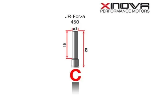 Xnova Ersatzteil Shaft/Welle für Brushless Motor 2618 Type C 3mm Welle mit 20mm Länge