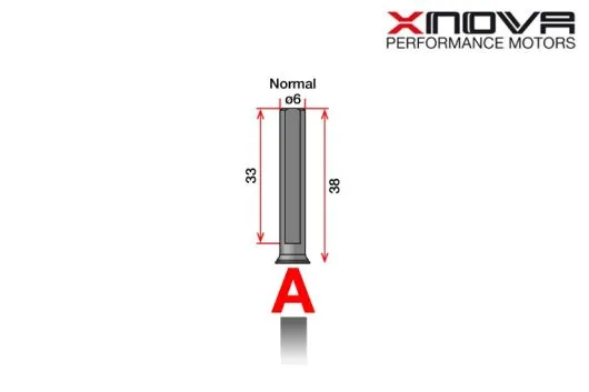 Xnova Ersatzteil Shaft/Welle für Brushless Motor 4030 Type A 6mm Welle mit 38mm Länge