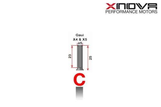 Xnova Ersatzteil Shaft/Welle für Brushless Motor 4020 Type C 5mm Welle mit 25mm Länge