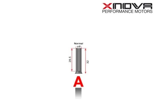 Xnova Ersatzteil Shaft/Welle für Brushless Motor 50XX Type A 8mm Welle mit 32mm Länge