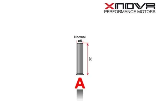Xnova Ersatzteil Shaft/Welle für Brushless Motor 4015 Type A 6mm Welle mit 32mm Länge