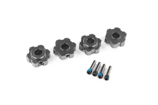Traxxas Tuning Radmitnehmer aus Aluminium in grau 4Stück für MAXX 1/10
