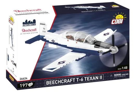 COBI Klemmbausteine Flugzeuge Beechcraft T-6 Texan II Blau - 197 Teile