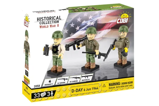 COBI Klemmbausteine Figuren Set WWII D-Day 1944 - 33 Teile