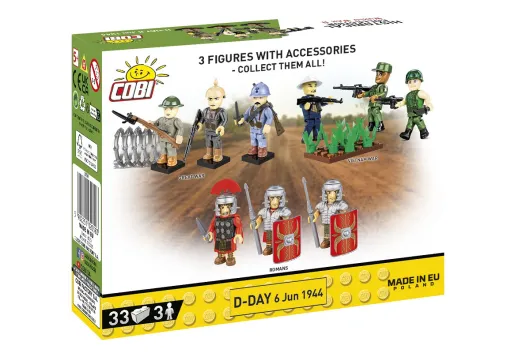 COBI Klemmbausteine Figuren Set WWII D-Day 1944 - 33 Teile