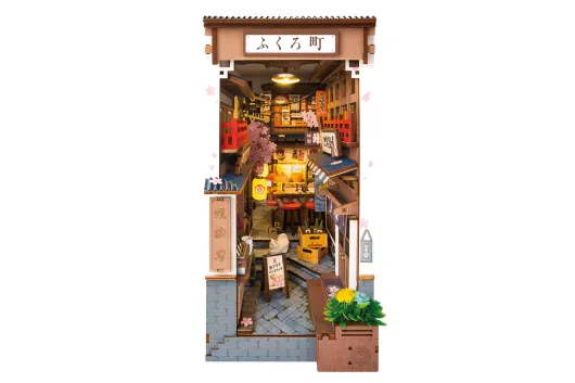 Lasercut Holzbausatz Bücherecke Sakura Weingasse 249 Teile