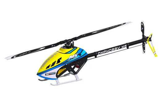 OMPHobby M5 Heli Kit Baukasten in Gelb mit Rotorblättern