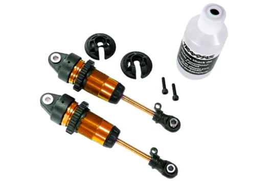 Traxxas Tuning GTR Dämpfer L in orange mit Teflon und TiN beschichtet 2Stück für Ford Raptor, Rustler, Slash und Stampede 1/10