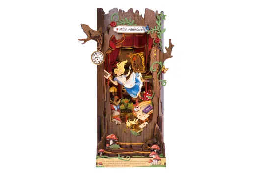 Lasercut Holzbausatz Bücherecke Alice Abenteuer - 300 Teile