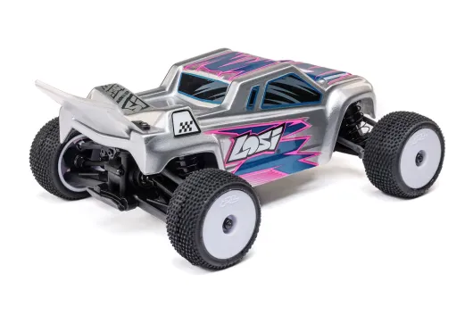 Losi 1/28 Micro-T 2WD Stadium Truck RTR in Silber