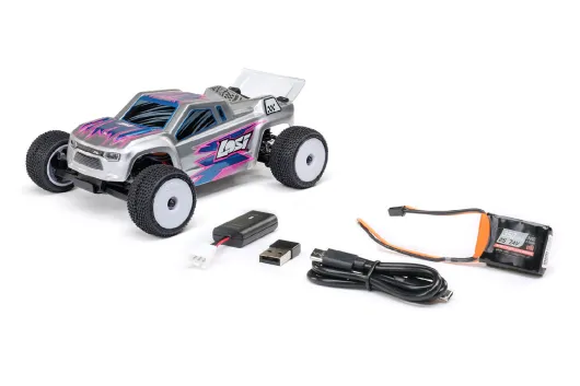 Losi 1/28 Micro-T 2WD Stadium Truck RTR in Silber