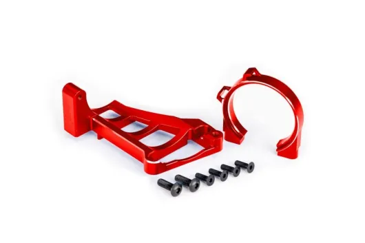 Traxxas Motorhalter aus Aluminium in Rot für TRX3461 für MAXX 1/10