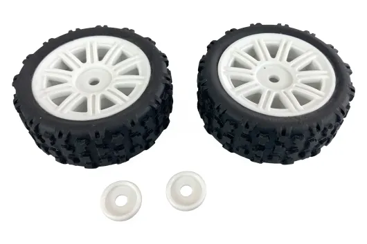 Amewi Ersatzteile Kompletträder TPR mit Felgen in Weiß für Hyper Go Breaker ProDrift-1.4 1:14