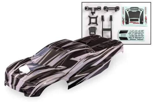 Traxxas Ersatzteile Karosserie ProGraphix (benötigt Hintergrundlackierung) mit Aufkleber für MINI-XRT 1/16