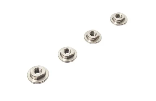 SAB Goblin Ersatzteile Stahl Flanschmuttern M2,5 4Stück für RAW 420 und RAW 500