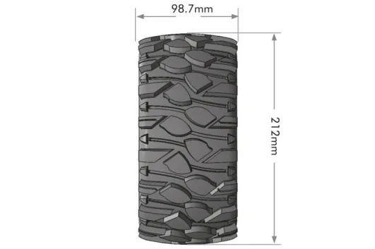 Louise Reifen X-Rowdy MFT-Reifen soft auf Felge in schwarz 24mm 2Stück für Traxxas X-MAXX 1/7