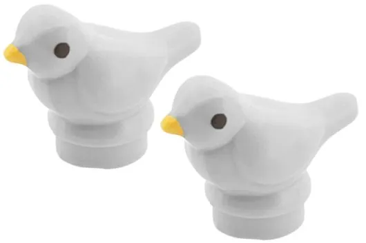 Klemmbausteine Tier Spatz in weiß 2Stück