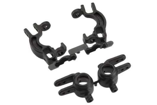 RPM Tuning Nachlaufblöcke und Lenkhebel in schwarz für Traxxas Slash 4x4 & Rustler 4x4 1/10