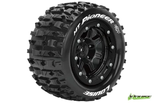 Louise Reifen MT-Pioneer MFT soft auf BL-Felge in schwarz 17mm 2Stück für Traxxas MAXX 1/10