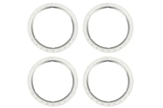 Traxxas Tuning Pro Scale Beadlock Ringe aus Aluminium in Silber 4Stück für Maxx-Slash 1/8 und UDR 1/7