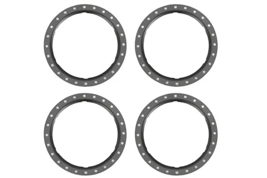 Traxxas Tuning Pro Scale Beadlock Ringe aus Aluminium in Grau 4Stück für Maxx-Slash 1/8 und UDR 1/7