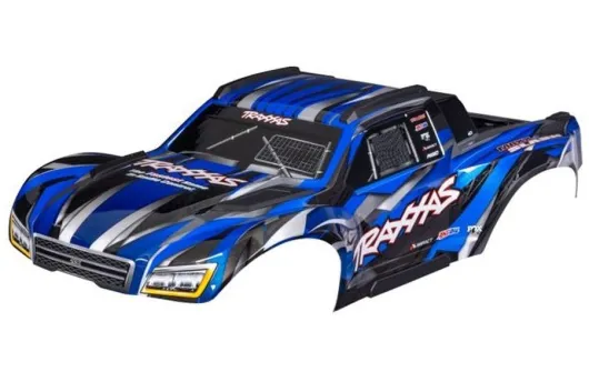 Traxxas Tuning Karosserie in Blau mit Aufkleber für Maxx-Slash 1/8