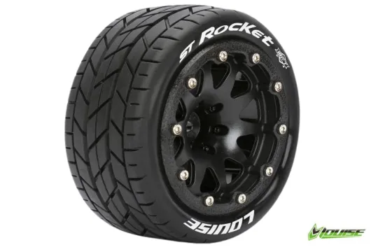 Louise Reifen ST-Rocket MFT soft auf 2,8 BL-Felge in schwarz 12mm 2Stück für Traxxas Rustler 1/10