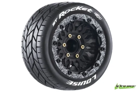 Louise Reifen ST-Rocket MFT soft auf 2,8 BL-Felge in schwarz 12-14-17mm 2Stück für Traxxas Rustler 1/10