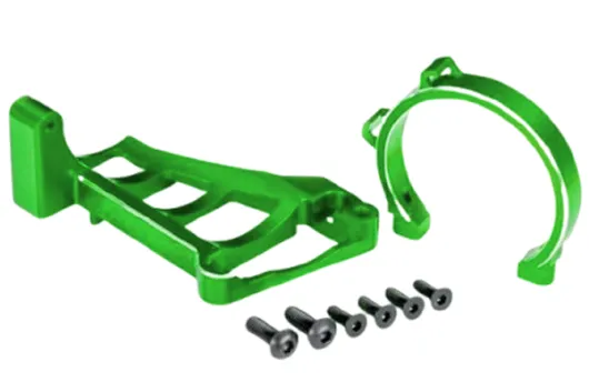 Traxxas Tuning Motorhalter aus Aluminium in Grün für TRX3483 Motor für Maxx-Slash und Sledge 1/8
