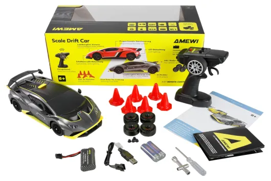 Amewi RC Auto Lamborghini Huracán STO Drift Car in anthrazit 1:18 RTR