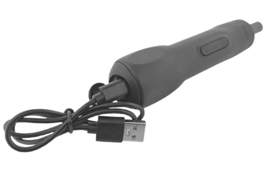 Elektrischer Schraubendreher mit Akku USB-C Anschluss mit Ladekabel und mit Tasche