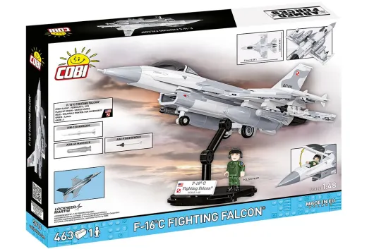 COBI Klemmbausteine Flugzeuge F-16C Fighting Falcon in Weiß - 463 Teile