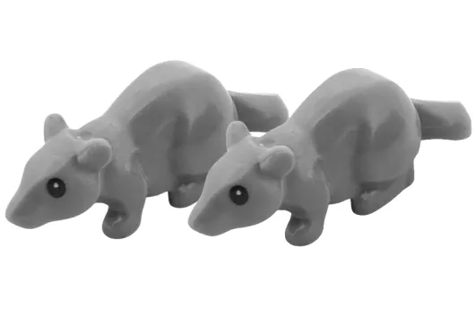 Klemmbausteine Tier Maus in grau 2Stück