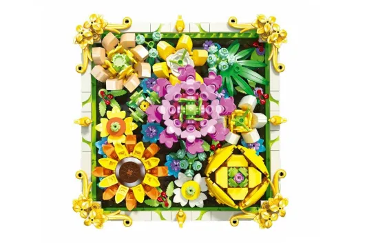 JieStar Klemmbausteine Blumen Bilderrahmen Frühsommer - 492 Teile