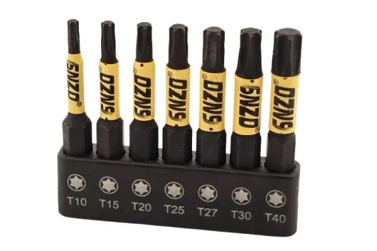 SNZO Bit Set 1/4 Zoll Torx 50mm T10, T15, T20, T25, T24, T30, T40 7Stück