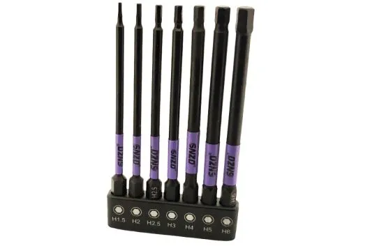 SNZO Bit Set 1/4 Zoll Innensechskant 100mm H1,5, H2, H2,5, H3, H4, H5, H6 7Stück