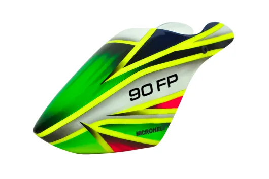 Microheli Airbrush Fiberglass Green Arrow Haube für Blade Revolution 90 FP