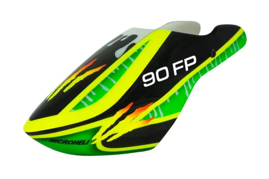 Microheli Airbrush Fiberglass Green Scratch Haube für Blade Revolution 90 FP