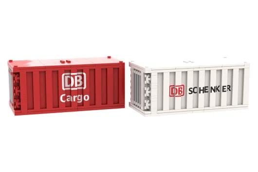 Stoneheap Klemmbausteine 20 Fuß Container - DB Cargo und DB Schenker - 446 Teile