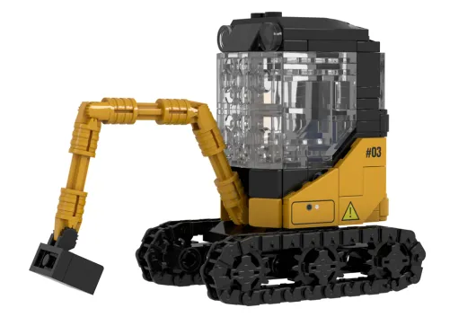 Stoneheap Klemmbausteine Baufahrzeuge Minibagger - 173 Teile