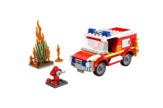 Kiddicraft Klemmbausteine Feuerwehr First Responder Einsatzfahrzeug - 227 Teile