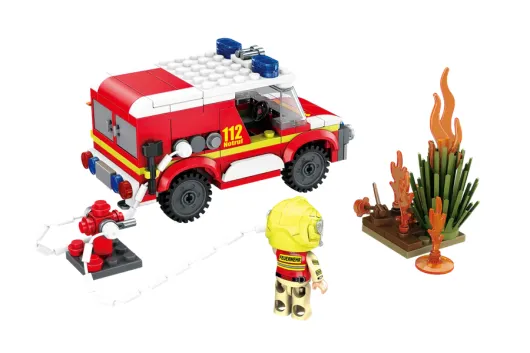 Kiddicraft Klemmbausteine Feuerwehr First Responder Einsatzfahrzeug - 227 Teile