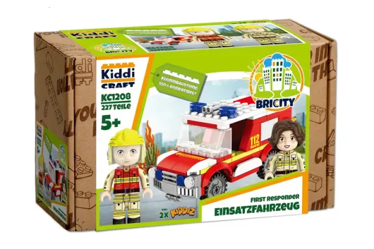 Kiddicraft Klemmbausteine Feuerwehr First Responder Einsatzfahrzeug - 227 Teile
