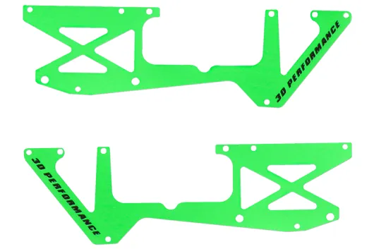 OMPHobby Ersatzteile Carbon Rahmenplatten Set in Velocity Grün für M2V3 Pro und M2V3 Sport