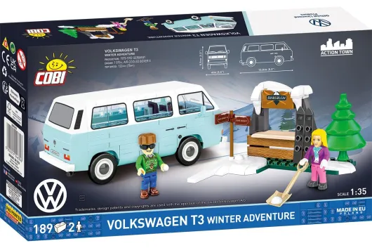 COBI Klemmbausteine Auto Volkswagen Winter Adventure - 189 Teile