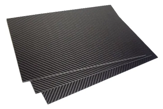 Vollcarbonplatte seidenmatt 40x30cm Stärke 0,8mm 1Stück