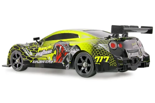Amewi RC Auto Drift Sport Car GTR 4WD in Gelb mit Raucheffekt 1:16 RTR