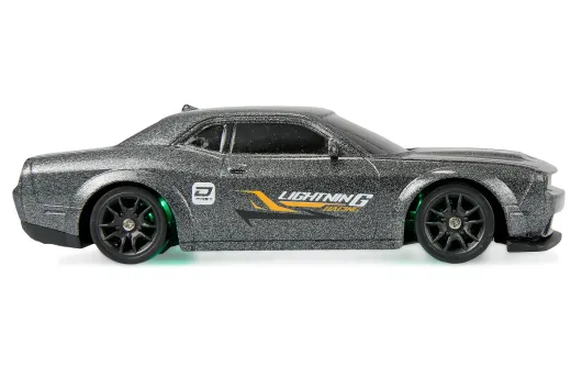 Amewi RC Auto Drift Sport Muscle Car mit Gyro 4WD in Grau 1:43 RTR
