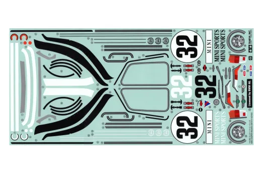 Tamiya RC Aufkleber für Mini Cooper Racing 1:10